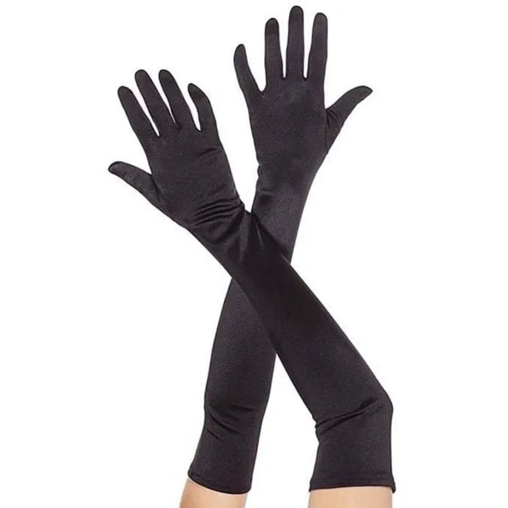 Elegant Black Opera Gloves
